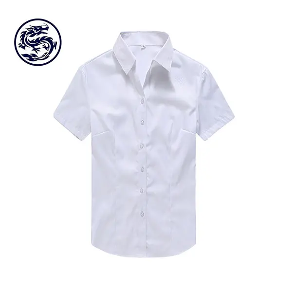 BSCI-ropa de oficina de manga larga para mujer, camiseta blanca de fábrica, sin mínimo personalizada, BSCI, 2019