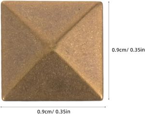 DOITOOL Tachuelas de cobre con forma de pirámide y base plana, remaches cuadrados de metal para manualidades en cuero, ropa, bolsos, zapatos y piezas decorativas. - Product Image 3