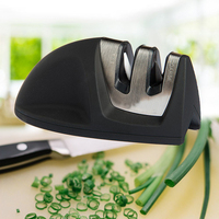 Mini Affûteur de Couteaux Manuel Portable à 2 Étapes avec Lames en Carbure de Tungstène et Céramique