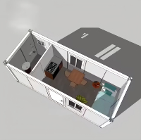 Mini maison préfabriquée en conteneur pliable de couleur personnalisée avec structure légère en acier maison portable préfabriquée à vendre