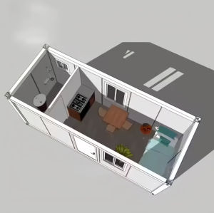 Mini <span class=keywords><strong>casa</strong></span> contenedor plegable prefabricada de Color personalizado con marco de estructura de acero ligero, <span class=keywords><strong>casa</strong></span> prefabricada portátil a la venta - Product Image 4