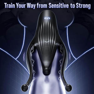 جهاز استمناء يدوي للرجال على شكل كوب طائرة، هزاز لتدريب القضيب، لعبة جنسية للرجال، جهاز اهتزاز للتدريب - Product Image 4