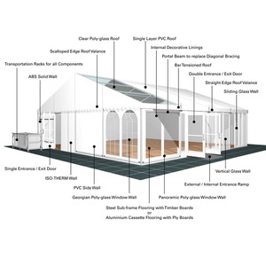Foerstine hiện đại sang trọng công nghiệp lều bên ngoài trời hợp kim nhôm cực Lều đám cưới gác chuông marquee tiệc khung papoda lều - Product Image 6