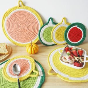 Sous-verres ronds en corde de coton, isolants, épais, antidérapants, résistants à la chaleur, pour la cuisine et l'artisanat - Product Image 2