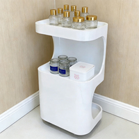 Chariot de rangement multifonctionnel en bois pour salon de beauté et barbier, idéal pour les soins du visage et les outils de beauté - Vente en gros