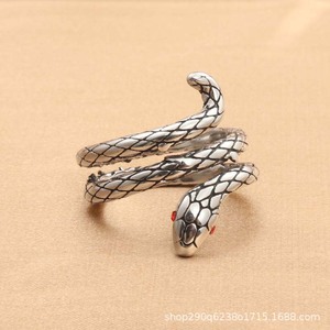 Snake King <b>Ring</b> <b>Titanium</b> Steel Red Eye Animal Zodiac Unisex Fashion <b>Ring</b> Gift - Product Image 4