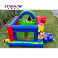 Combo gonflable de patte de chien de patrouille de château gonflable commercial amusant enfants intérieur maison de rebond toboggan gonflable videur commercial