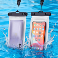 Pochette étanche pour téléphone portable flottante gonflable en TPU, sac étanche universel IP68 pour téléphone portable