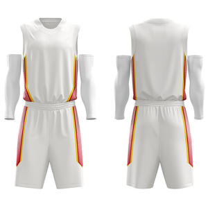 Conjunto de uniforme de baloncesto de competición nacional personalizado unisex para adultos, chaleco de poliéster 100% antibacteriano de secado rápido - Product Image 1