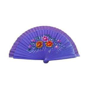 Abanico de Mano de Madera Español Vintage para Mujer, con Pintura Floral de Doble Cara, para Bailes, Festivales y Decoraciones de Fiesta - Product Image 3
