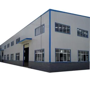 Two Span Steel Structure Warehouse Workshop Building Prefabricated Hall Modern Design Works and Office Building