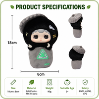 Niedliche Guardian Green Project Plüschpuppe Blind Box Schreibtischdekoration Sammlerstück PVC-Gesicht Plüschtier Wohndekor Geschenk