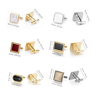 Boutons de manchette d'affaires pour hommes à la mode en acier inoxydable treillis bouton de manchette boucle français cuivre de haute qualité manchettes Offre Spéciale