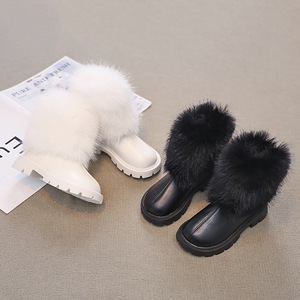 Bottes d'hiver chaudes en fausse fourrure mi-mollet à semelle épaisse pour enfants, bottes de neige pour filles, bottes d'hiver pour enfants - Product Image 5