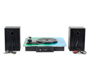 <span class=keywords><strong>Tocadiscos</strong></span> Inalámbrico Acrílico con Bluetooth, Reproductor de Vinilo LP, Fonógrafo con Entrada Auxiliar y <span class=keywords><strong>Salida</strong></span> de Micrófono, Altavoz de 20w, 3 Velocidades - Product Image 2