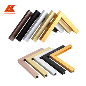 Cao cấp hiện đại mờ đánh bóng bàn chải hợp kim Hồ sơ hình ảnh hình ảnh kính gương Anodized nhôm khung gương cho trang trí - Product Image 1