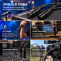 Câble audio XLR Cantell de haute qualité 5m 10m 15m 20m 30m, câble micro 5m mâle vers femelle XLR pour microphone