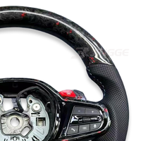 Volant de voiture en fibre de carbone forgée personnalisé LCI Retrofit pour BMW G80 M3 G20 G30 X3 G01 X5 G05 G80 G82 G42 G22 G11 M2 M240i