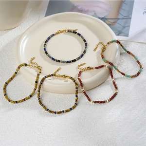 Conjunto de pulsera de aniversario de moda para mujer hecha a mano a la moda, cuentas originales multicolores, pulseras de cuentas de piedra de lapislázuli Natural - Product Image 3