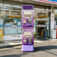 Distributeur automatique de capsules japonais en carton translucide personnalisable Tomy Gacha avec pièces métalliques