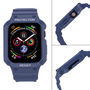 Correa <span class=keywords><strong>de</strong></span> reloj para iWatch S10 Smartwatch para <span class=keywords><strong>Apple</strong></span> <span class=keywords><strong>Watch</strong></span> S8 S7 Integrado Color sólido Correa <span class=keywords><strong>de</strong></span> reloj <span class=keywords><strong>de</strong></span> silicona 42/44/45mm Universal - Product Image 4