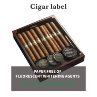 Étiquette de cigare en papier de luxe, bande imprimée, estampage à chaud, feuille d'or, étiquette de cigare, étiquette de cigarette, estampage en relief, autocollant doré