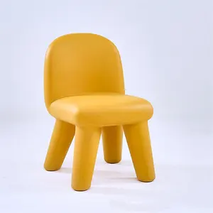 Silla trasera para el hogar, taburete bajo grueso, Material PP para el hogar, silla de ocio apilable de plástico para niños, silla con respaldo para niños