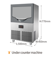 Kinprox Machine à glaçons automatique de haute qualité 70 kg/jour pour bar moderne, machine à glaçons commerciale pour restaurant, café
