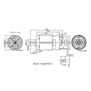 Motores Micro PMDC PrimoPal de 4900~19500 rpm, 6~48 V, Motor <span class=keywords><strong>El</strong></span>éctrico de CC con Imán Permanente y Mini Escobillas de Carbón para Limpiador de Piscinas por Succión - Product Image 5