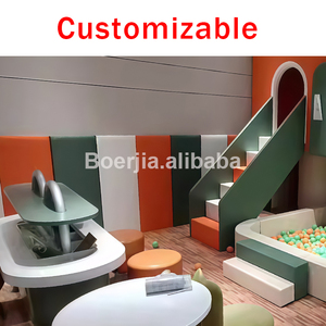 Equipo de Juegos Interior Temático Brillante para Niños con Escalador de Red Suave Arcoíris y Tobogán Solar para Áreas de Juego Felices - Product Image 4