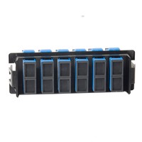 Pelat wajah adaptor serat SC 12-Port Modular dengan desain baki Pull-Out untuk sistem Panel Patch ODF dalam aplikasi FTTH