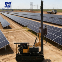 Machine de forage rotative sur chenilles pour l'installation de poteaux solaires, pour la pose de poteaux solaires en terre, à vendre