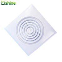 Diffuseur d'air carré en plastique au design industriel moderne avec caractéristiques extérieures carrées et intérieures rondes, durable et facile à installer