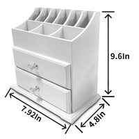Tiroirs organisateur de cosmétiques en bois blanc finition laquée accessoires de beauté support de rangement pour la maison salle de bain pour l'organisation de bijoux