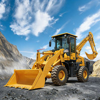 Selbstladender Hochwertiger Hydraulischer Traktor mit Baggerlader 24 PS Lader-Bagger-Kombination 4x4 Radlader-Bagger