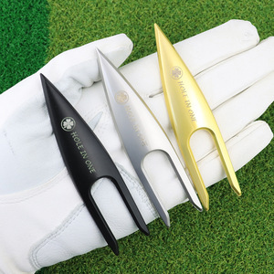 Herramienta de Reparación de Césped de Golf, Horquilla de Aleación de Zinc en Dorado, Plateado y Negro, Duradera, para Exteriores - Product Image 5
