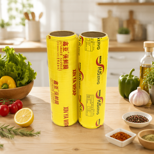 <span class=keywords><strong>Film</strong></span> <span class=keywords><strong>étirable</strong></span> transparent en PVC de qualité alimentaire <span class=keywords><strong>30cm</strong></span> <span class=keywords><strong>x</strong></span> 150m, résistant à l'humidité, pour l'emballage des salades - Product Image 5