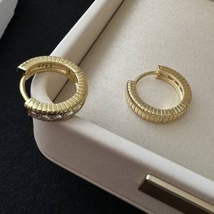 Boucles d'oreilles en argent pur S925 de style médiéval italien, rétro français, serties de diamants, accessoires vintage rétro en zircon - Product Image 5