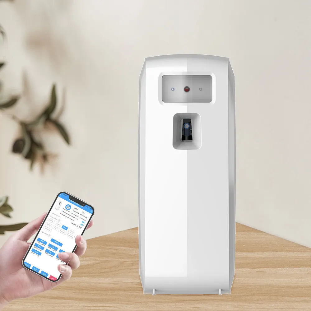 OEM wandmontierte Mini-Zimmer-Deodorizer-Maschinen automatischer Sprühen Parfüm-Aerosol-Dispenser APP für Luftuft Werkspreis