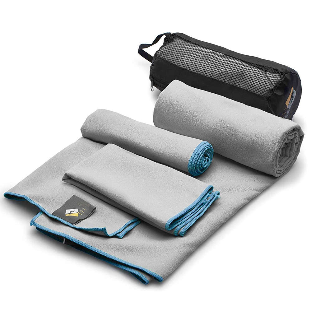 Personal isierte, schnell trocknende Sport tücher aus reiner Farbe Mikrofaser-Sport dübel mit Sport gitter tasche