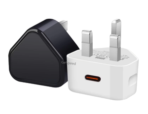 อะแดปเตอร์ชาร์จเร็ว 20W PD QC3.0 USB-C พร้อมระบบป้องกันไฟเกิน/กระแสเกิน สำหรับ 16/15/14 Pro Max และแล็ปท็อป (ปลั๊ก US/EU/UK) - Product Image 1