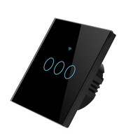 Interruptor inteligente táctil de pared de la UE, Control Wifi, Panel de vidrio, luz, Control de sonido, Interruptor táctil de luz, Control de aplicación inteligente Tuya