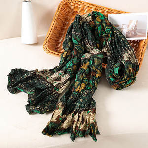 Nueva moda de lujo fino sólido verano borla bufanda chal étnico geométrico giro diseño duradero mujer alta calidad poliéster - Product Image 2