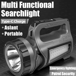 Affichage numérique LCD de la batterie Lampe à main LED rechargeable portable à usage intensif Lampe de <span class=keywords><strong>recherche</strong></span> LED Projecteur tactile avec 6 modes d'éclairage - Product Image 6