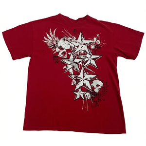 Men's <b>T</b>-<b>shirts</b> Cyber Grunge Skull <b>Emo</b> Star Print Tops Harajuku Vintage O Neck Short Sleeve <b>T</b>-<b>Shirt</b> Trendy Stylish Graphic Tee - Product Image 1