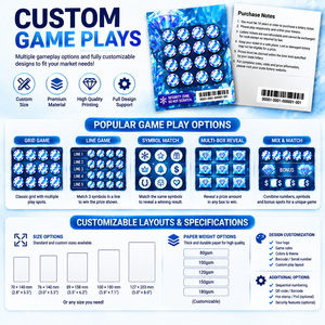 Impression couleur intégrale pour jeux à gratter, conception de jeux gratuits, impression de données variables pour systèmes de distribution de billets de détail - Product Image 4
