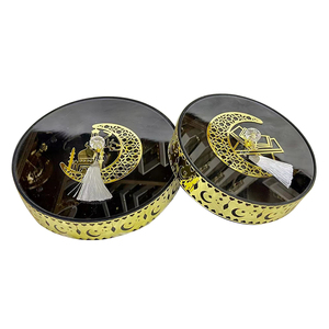 Superwin 2 pcs Ramadan Mubarak Acrylic Chocolate Box Eid Mubarak Decorations Candy box for Party Festival Gift With Lid