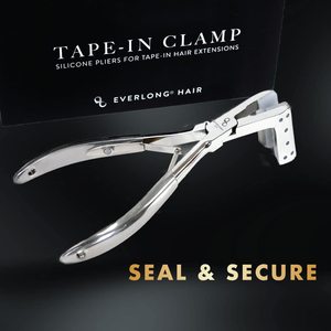 Pince à extensions capillaires <span class=keywords><strong>Everlong</strong></span> en acier inoxydable avec revêtement en silicone pour une pose sécurisée et durable des extensions adhésives - Product Image 2