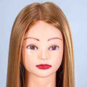 Formation de mannequin afro, poupée factice, formation de cheveux, maquillage de tête, formation de mannequin, cosmétologie, tête de poupée avec humain - Product Image 4