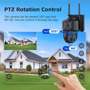 6MP ngoài trời aov + PIR năng lượng mặt trời Máy ảnh 4G Sim Thẻ 2in1 phát hiện chuyển động PTZ tự động theo dõi wifi an ninh máy ảnh CCTV IP Camera 4K - Product Image 3